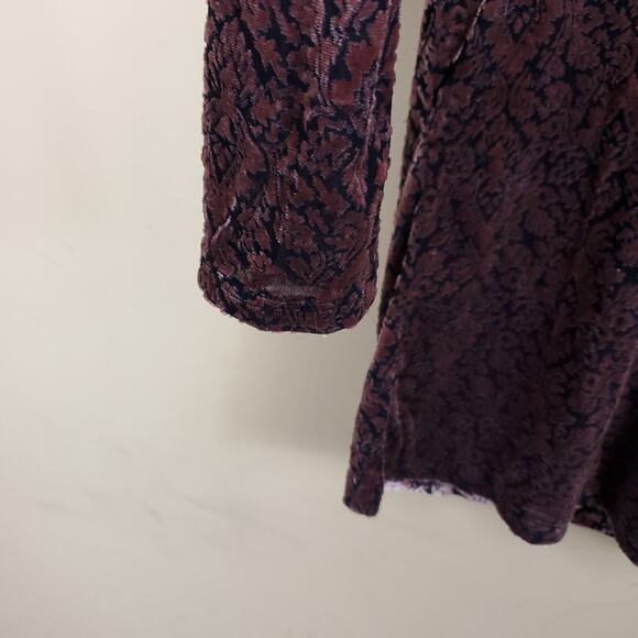 Aeropostale Y2K Velour Burnout Fitted Crop Top Size S - Picture 4 of 8